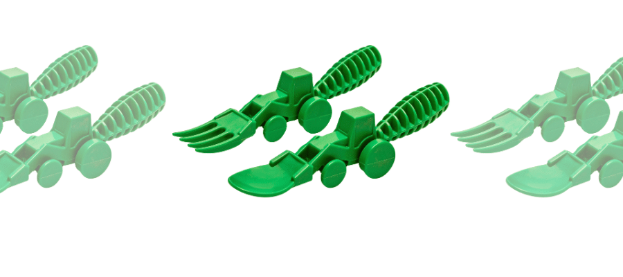 Constructive Eating | Set of 2 Tractor Utensils